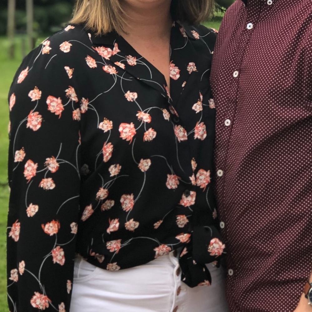Who what west floral blouse
